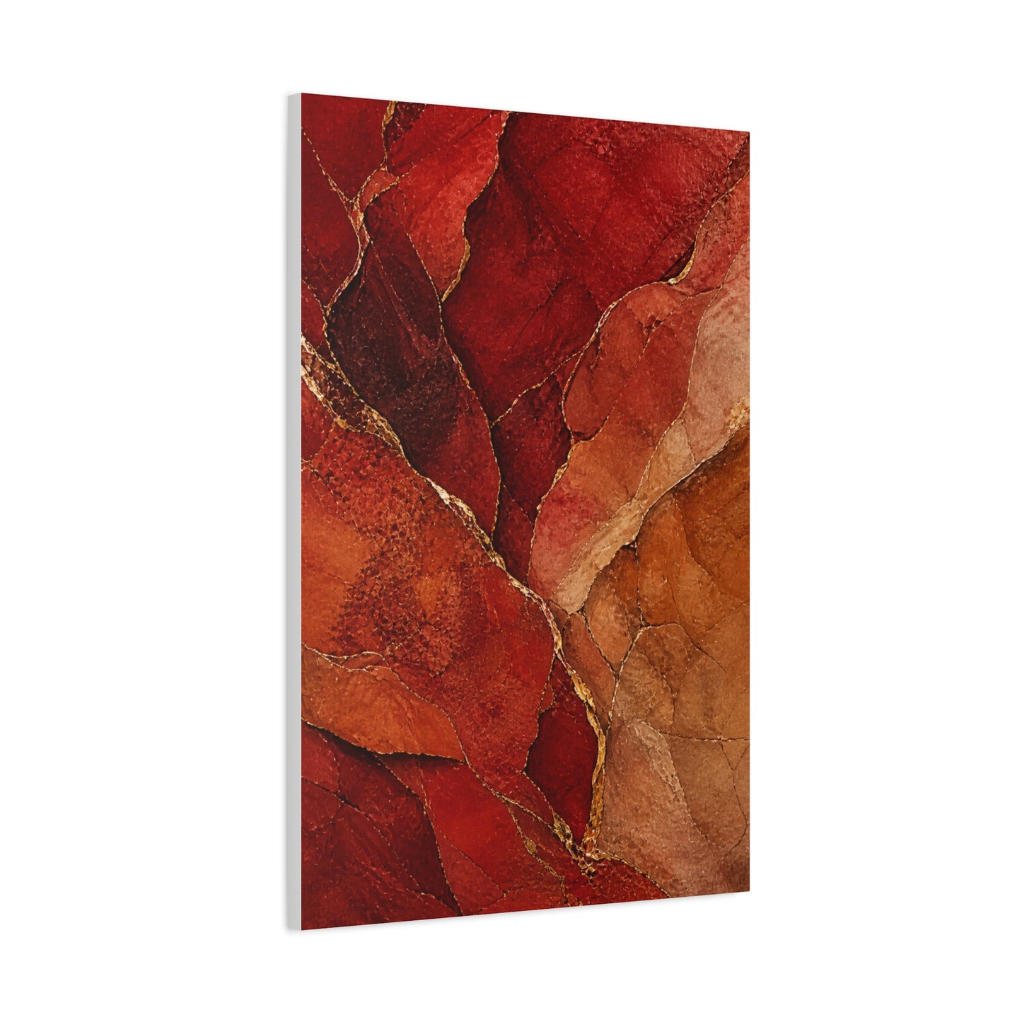 Red Geologic Mineral Abstraction Wall Art & Canvas Print