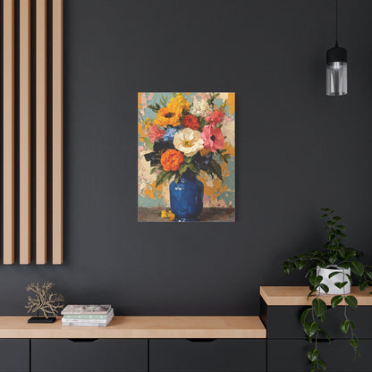 Expressive Floral Vase Composition Wall Art & Canvas Print