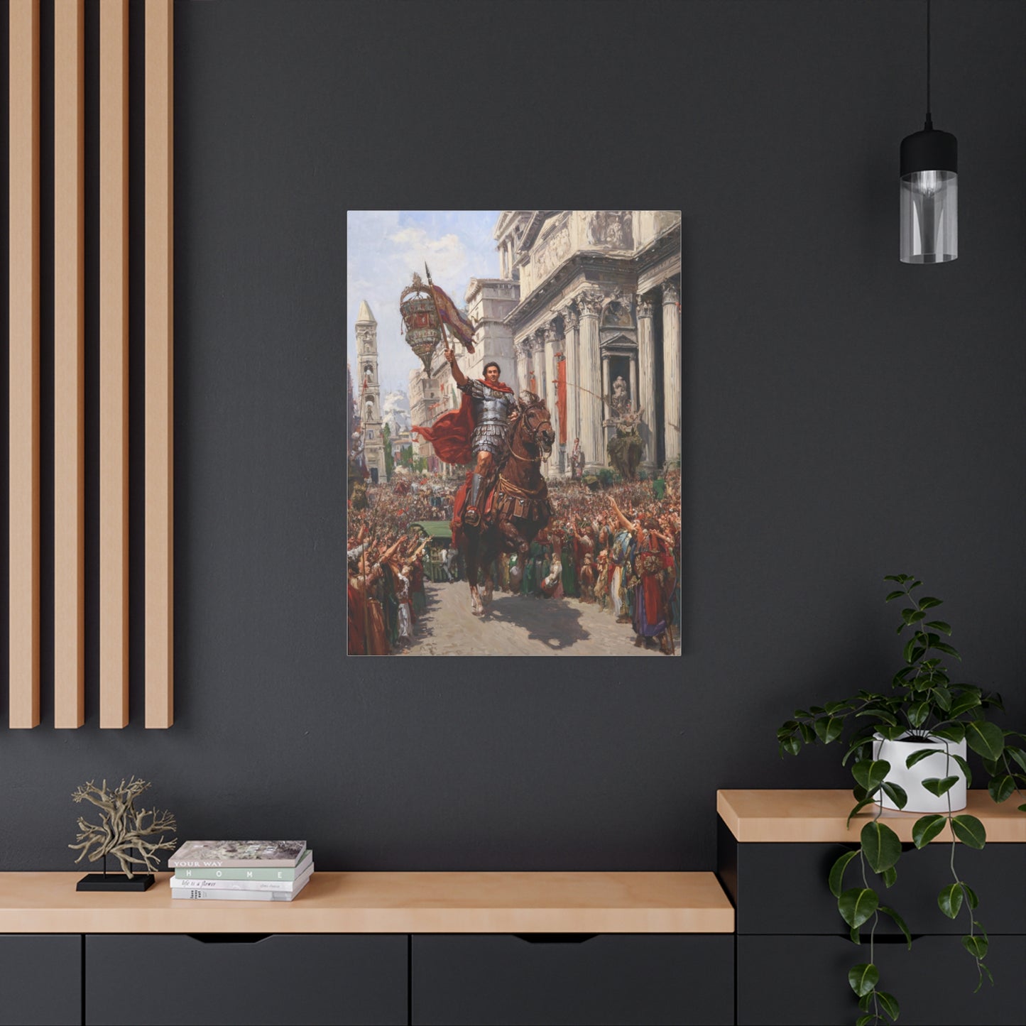 Roman Emperor Riding Through Ancient Rome Wall Art & Canvas Print