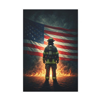 Firelit Patriot Soldier Legacy Wall Art & Canvas Prints