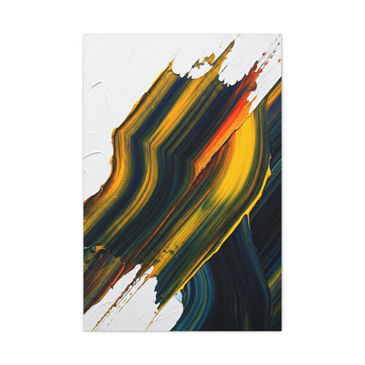 Dark Gold Layered Flow Abstract Wall Art & Canvas Prints
