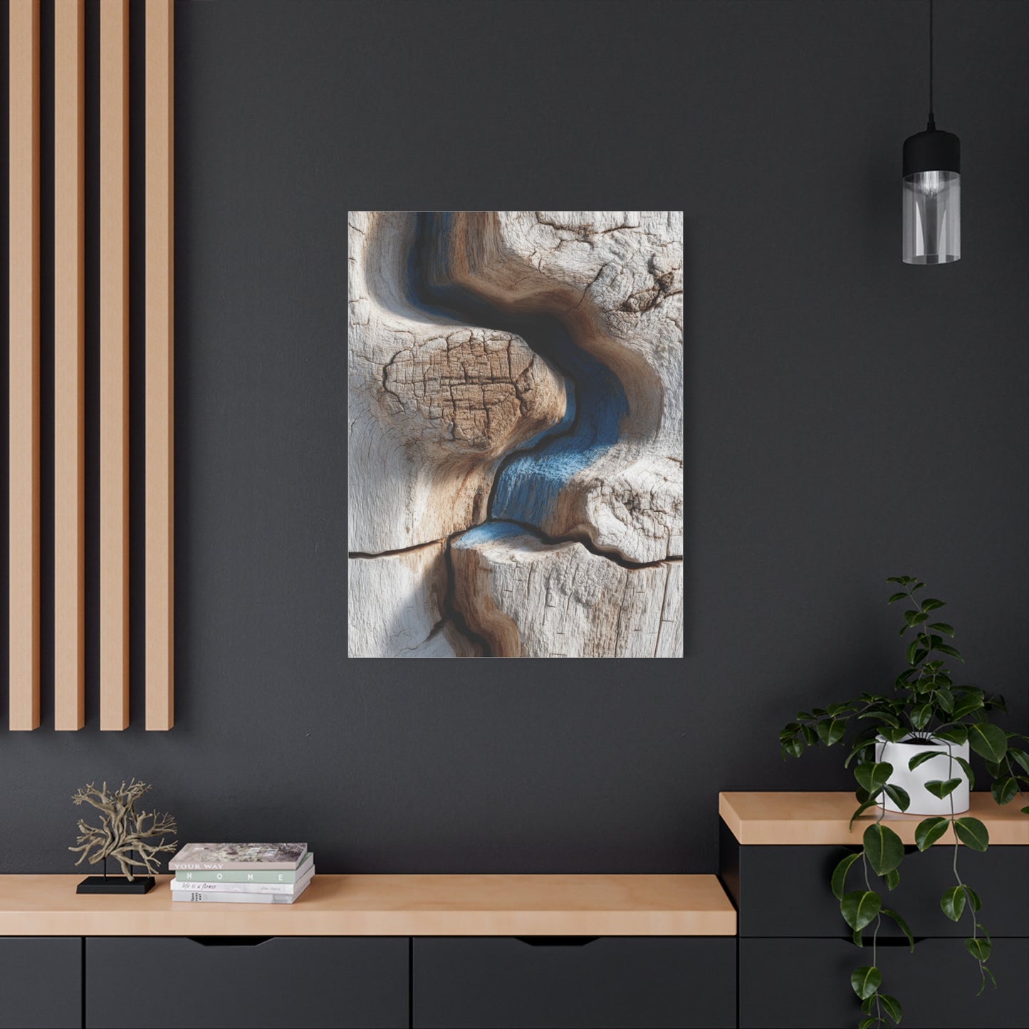 Driftwood Grain Abstract Texture Wall Art & Canvas Print