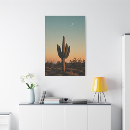 Solitary Saguaro Under Open Desert Sky Wall Art & Canvas Prints