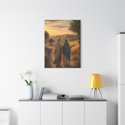 Golden Journey Companionship Landscape Wall Art & Canvas Print