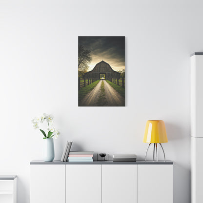 Symmetrical Drive-Through Barn Wall Art & Canvas Prints