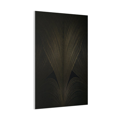 Black and Gold Deco Wave Pattern Wall Art & Canvas Prints
