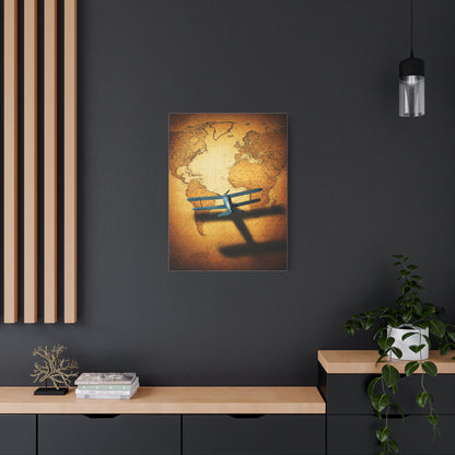 Antique Twin Hemisphere Map Wall Art & Canvas Prints