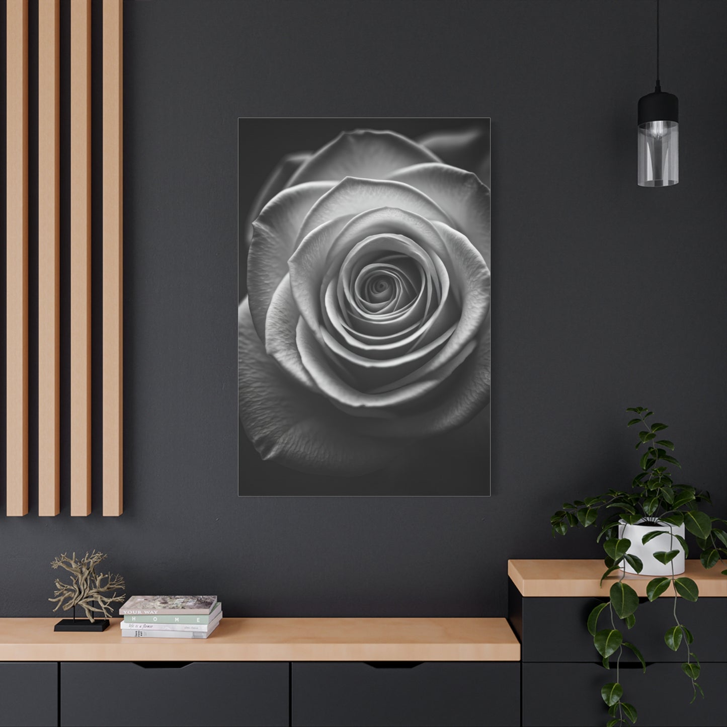 Monochrome Daisy Center Detail Wall Art & Canvas Prints
