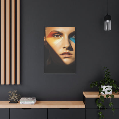 Modern Color Geometry Portrait Wall Art & Canvas Print