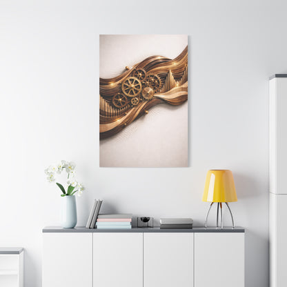 Mechanical Rhythm Wave Sculpture Wall Art & Canvas Print
