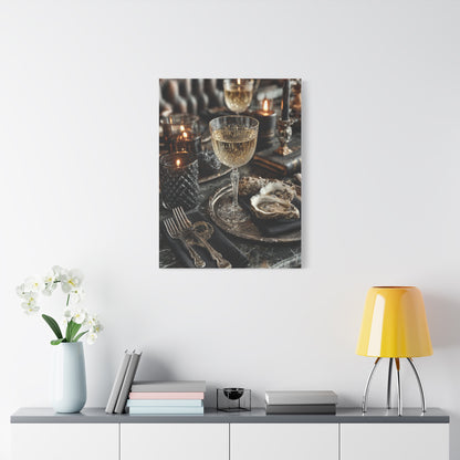 Champagne and Oyster Luxury Table Wall Art & Canvas Print