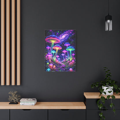 UV-Reactive Psychedelic Mushroom Forest Wall Art & Canvas Print