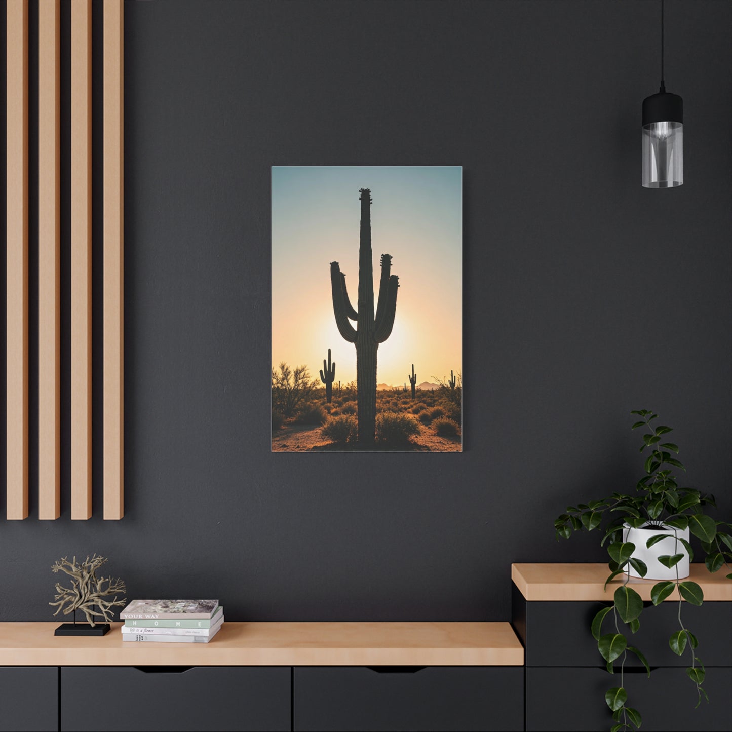 Sunset Saguaro Silhouette Wall Art & Canvas Prints