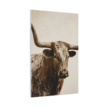Texas Longhorn Heritage Portrait Wall Art & Canvas Print