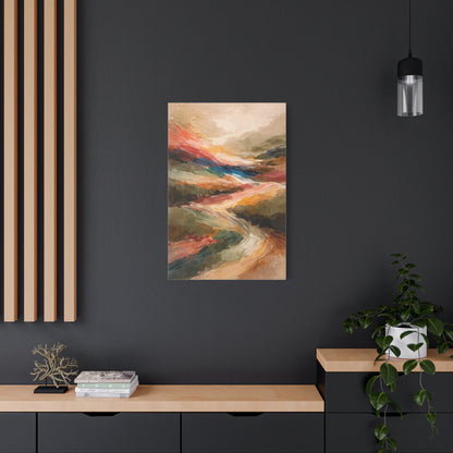 Warm Earthy Wabi-Sabi Abstract Landscape Wall Art & Canvas Print