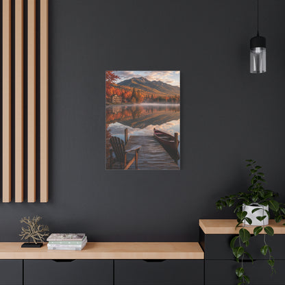 Adirondack Mirror Lake Autumn Wall Art & Canvas Print