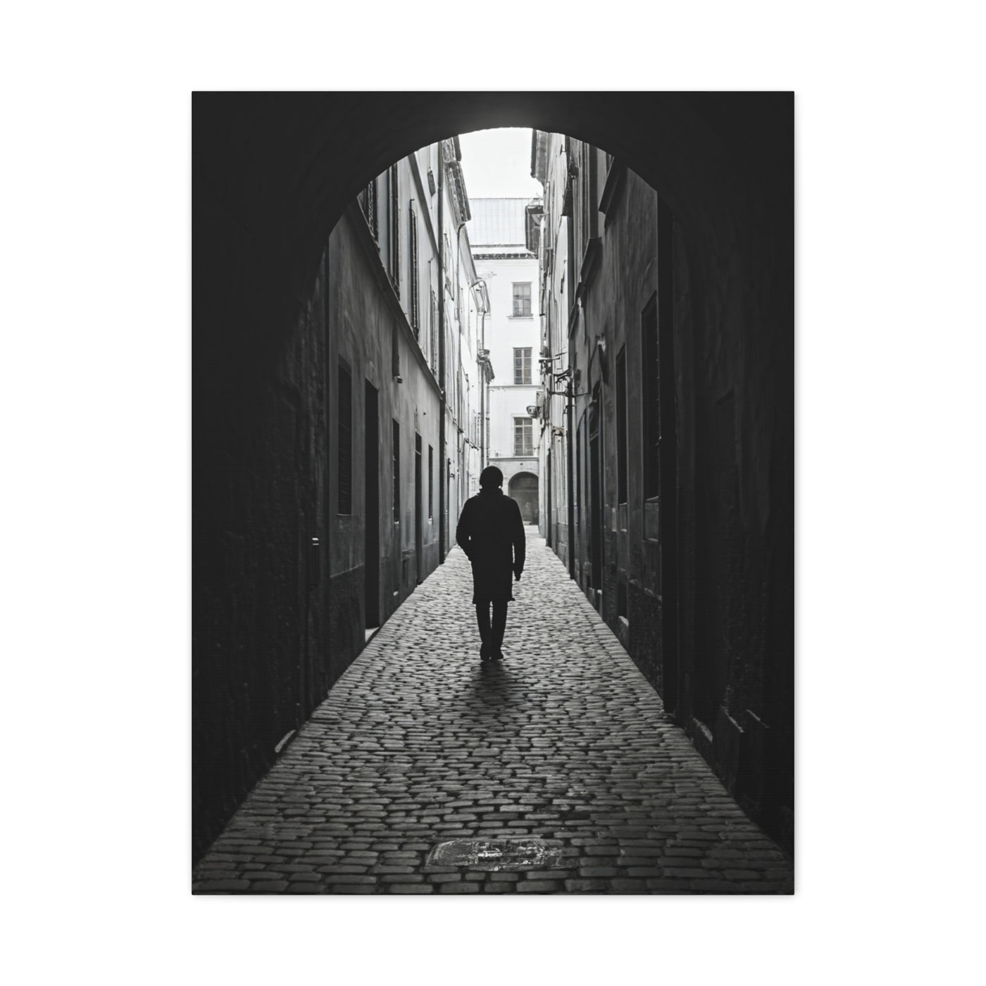 Solitary Alley Silhouette Wall Art & Canvas Prints