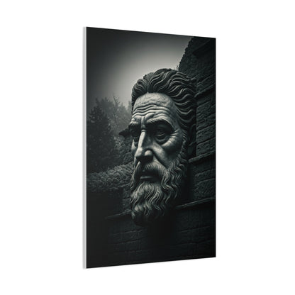 Ancient Stone Philosopher Bust Wall Art & Canvas Prints