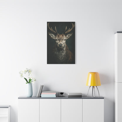 Majestic Crowned Red Stag Portrait Wall Art & Canvas Print