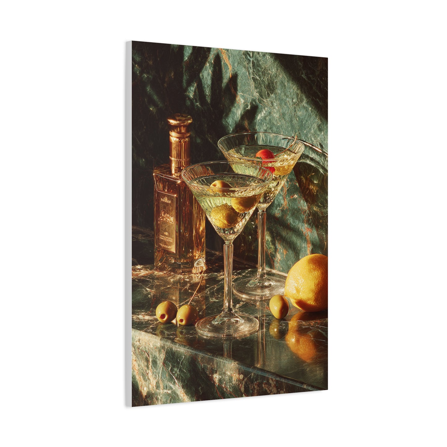 Dirty Martini Cocktail Still Life Wall Art & Canvas Print