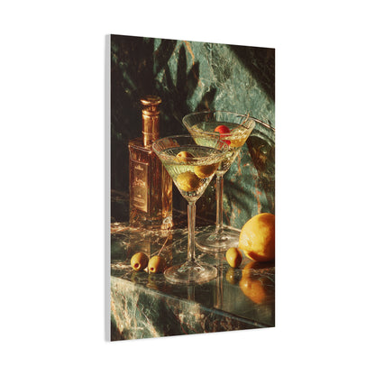 Dirty Martini Cocktail Still Life Wall Art & Canvas Print