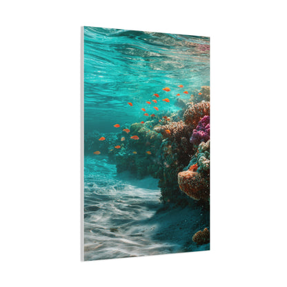 Coral Reef Coastline with Tropical Fish Wall Art & Canvas Print