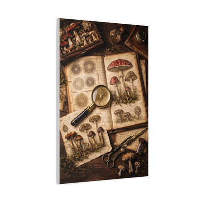 Cabinet-of-Curiosities Mushroom Study Wall Art & Canvas Print