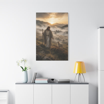 The Good Shepherd with Lamb Wall Art & Canvas Print