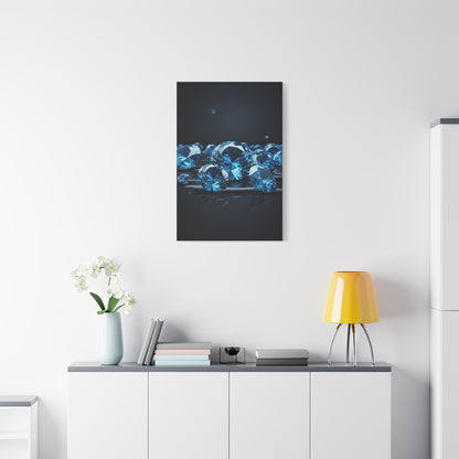 Scattered Blue Diamonds Luxury Wall Art & Canvas Prints