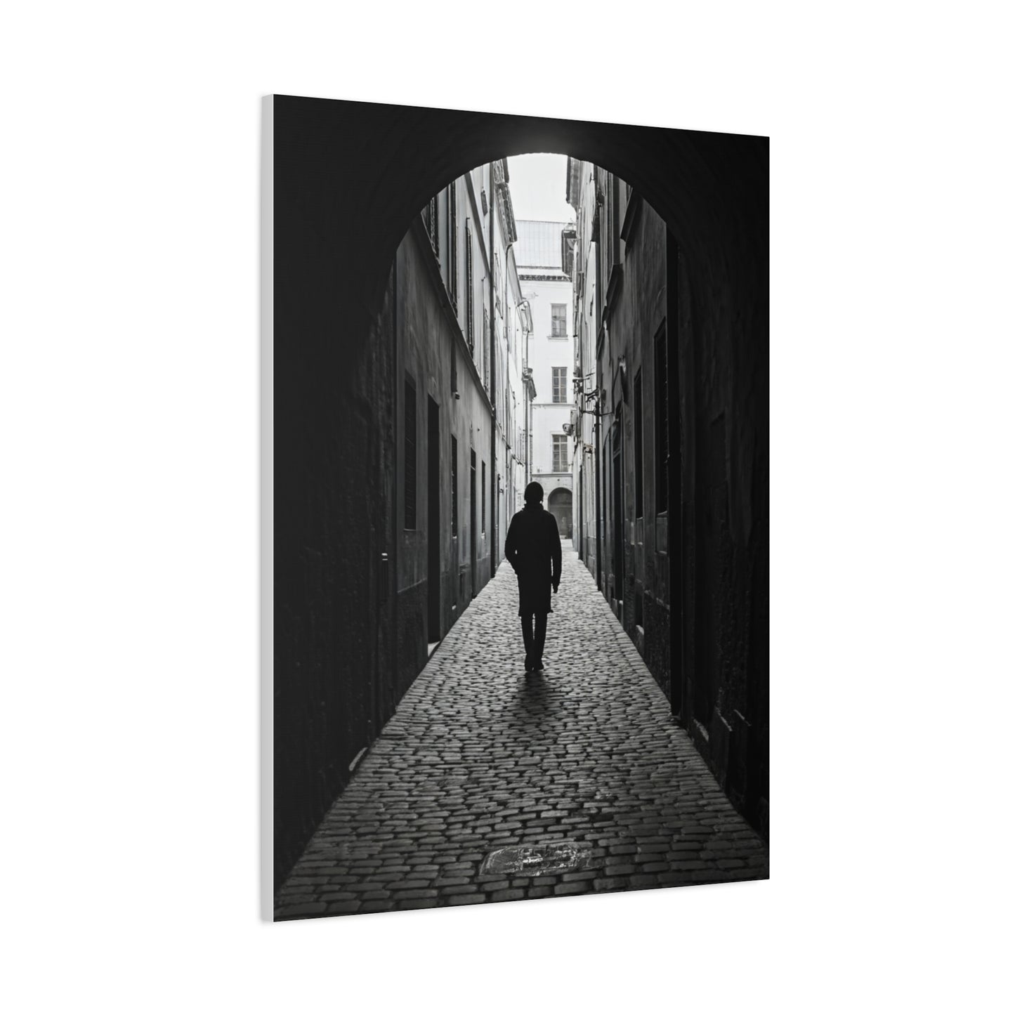 Solitary Alley Silhouette Wall Art & Canvas Prints