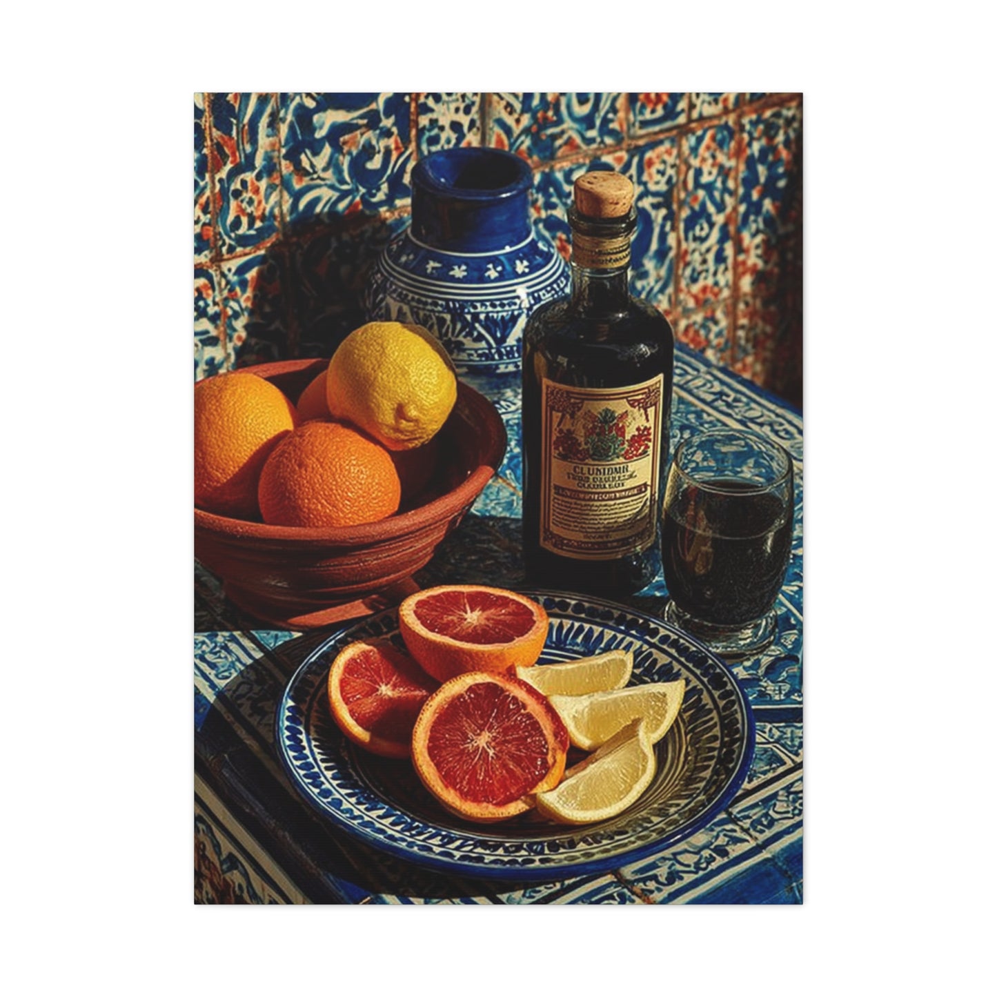 Italian Citrus & Majolica Still Life Wall Art & Canvas Print