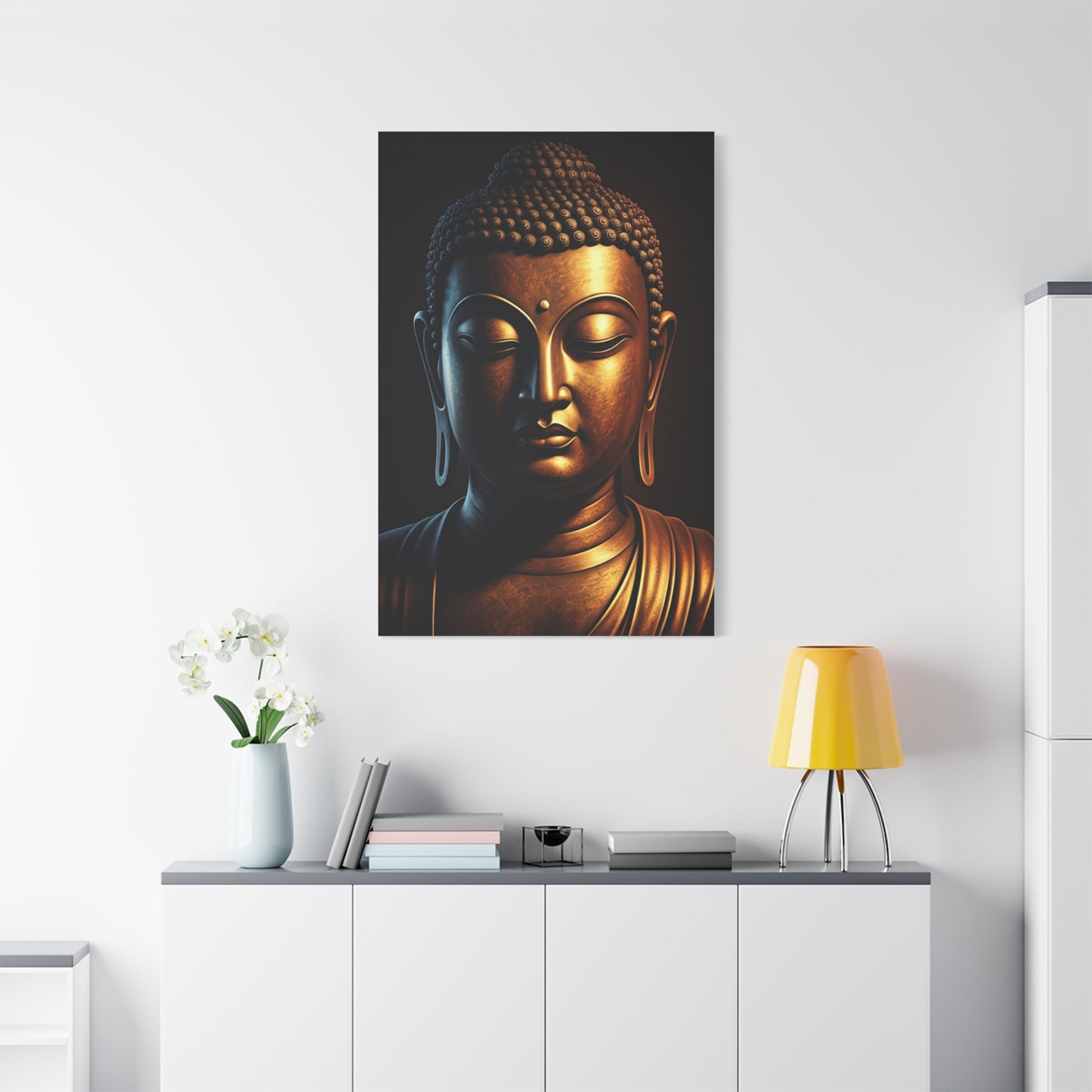 Golden Spark Buddha Meditation Wall Art & Canvas Prints