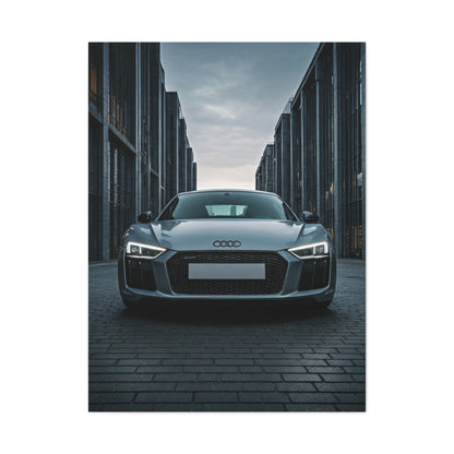 Audi R8 Berlin Minimalist Street Frame Wall Art & Canvas Prints