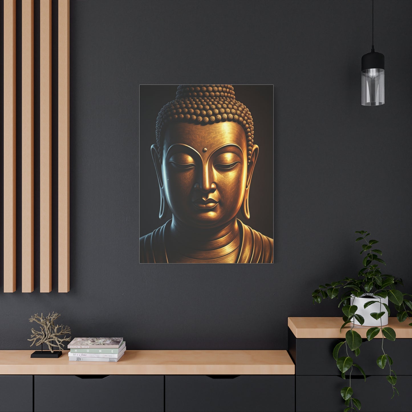 Shadow Glow Buddha Meditation Portrait Wall Art & Canvas Prints
