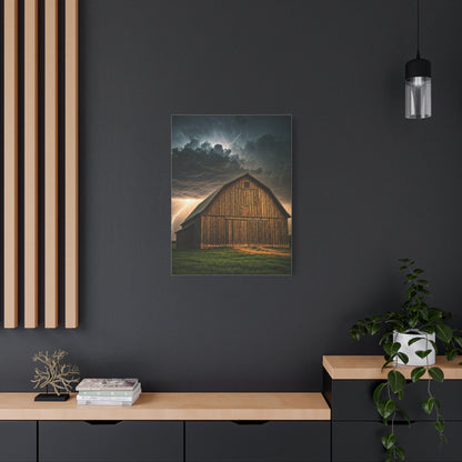 Stormlit Barn in the Open Fields Wall Art & Canvas Prints