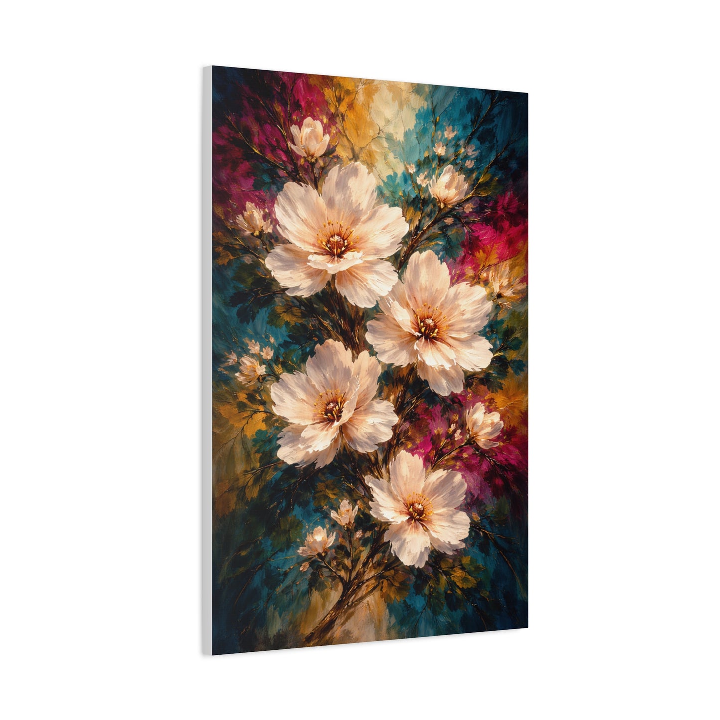 Oversized White Blossoms Floral Wall Art & Canvas Print