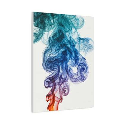 Blue and Amber Smoke Abstract Wall Art & Canvas Prints