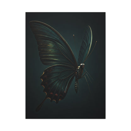 Dark Swallowtail Butterfly Profile Study Wall Art & Canvas Prints