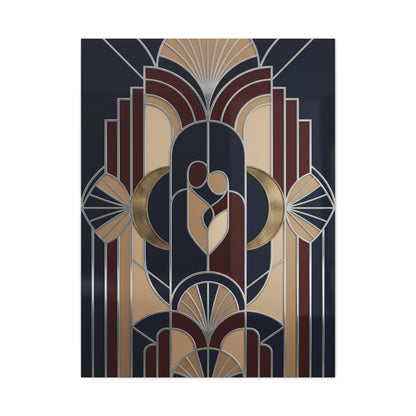 Neo-Deco Geometric Romance Composition Wall Art & Canvas Print