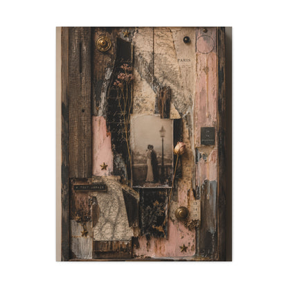 Vintage Love Story Collage Keepsake Wall Art & Canvas Print