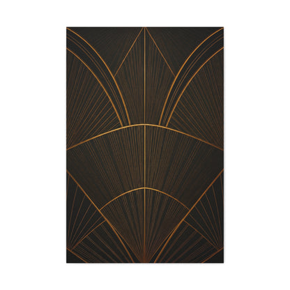 Minimal Gold Fan Geometry Wall Art & Canvas Prints