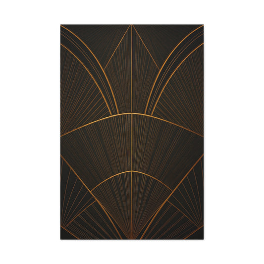 Minimal Gold Fan Geometry Wall Art & Canvas Prints