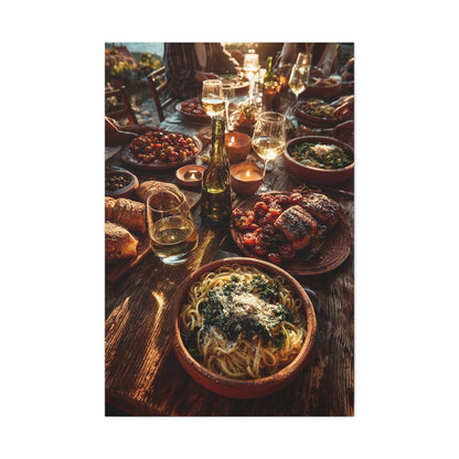 Italian Family Dinner Table Wall Art & Canvas Print