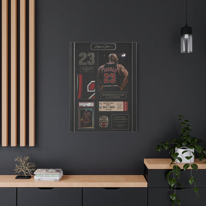 Michael Jordan Championship Memorabilia Sports Wall Art & Canvas Print