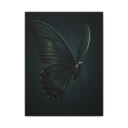 Dark Swallowtail Butterfly Profile Study Wall Art & Canvas Prints