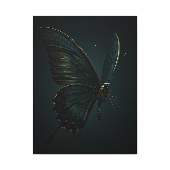 Dark Swallowtail Butterfly Profile Study Wall Art & Canvas Prints