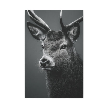 Highland Stag Moonlight Profile Wall Art & Canvas Print