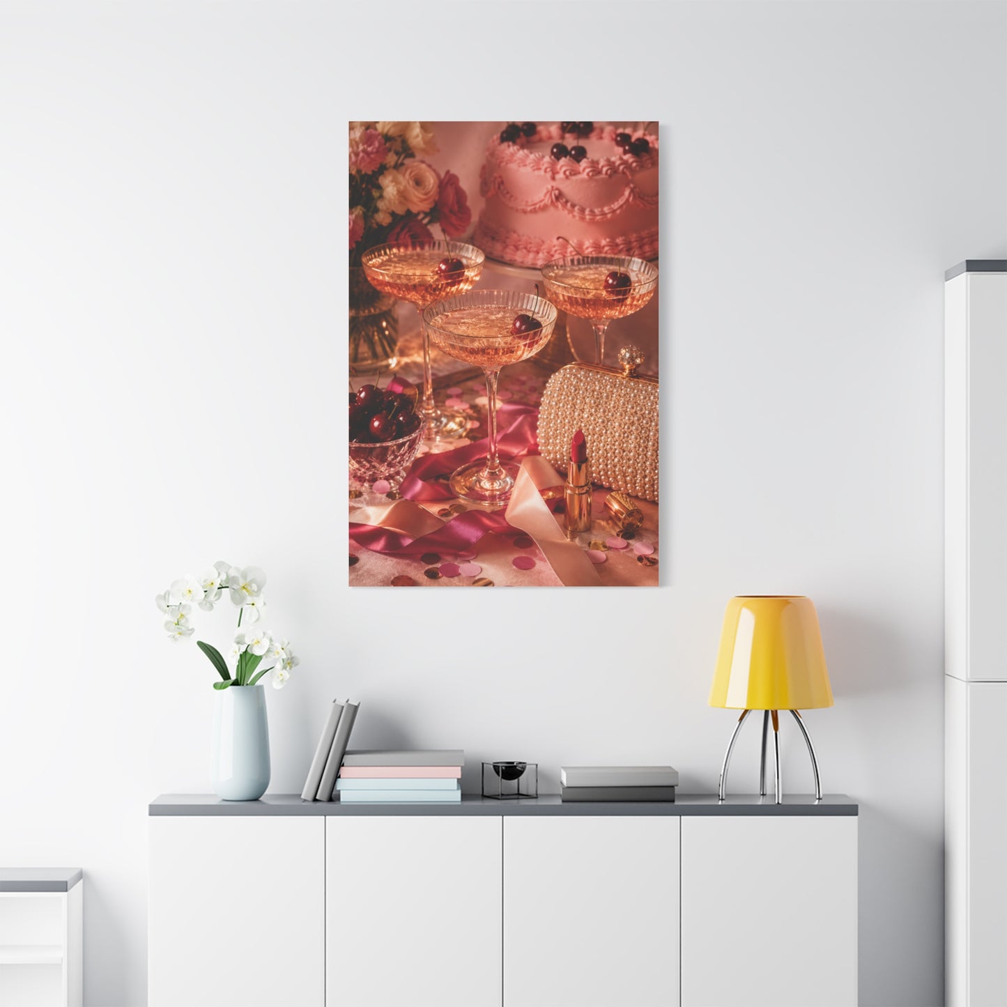 Galentine Celebration Luxe Party Still Life Wall Art & Canvas Print
