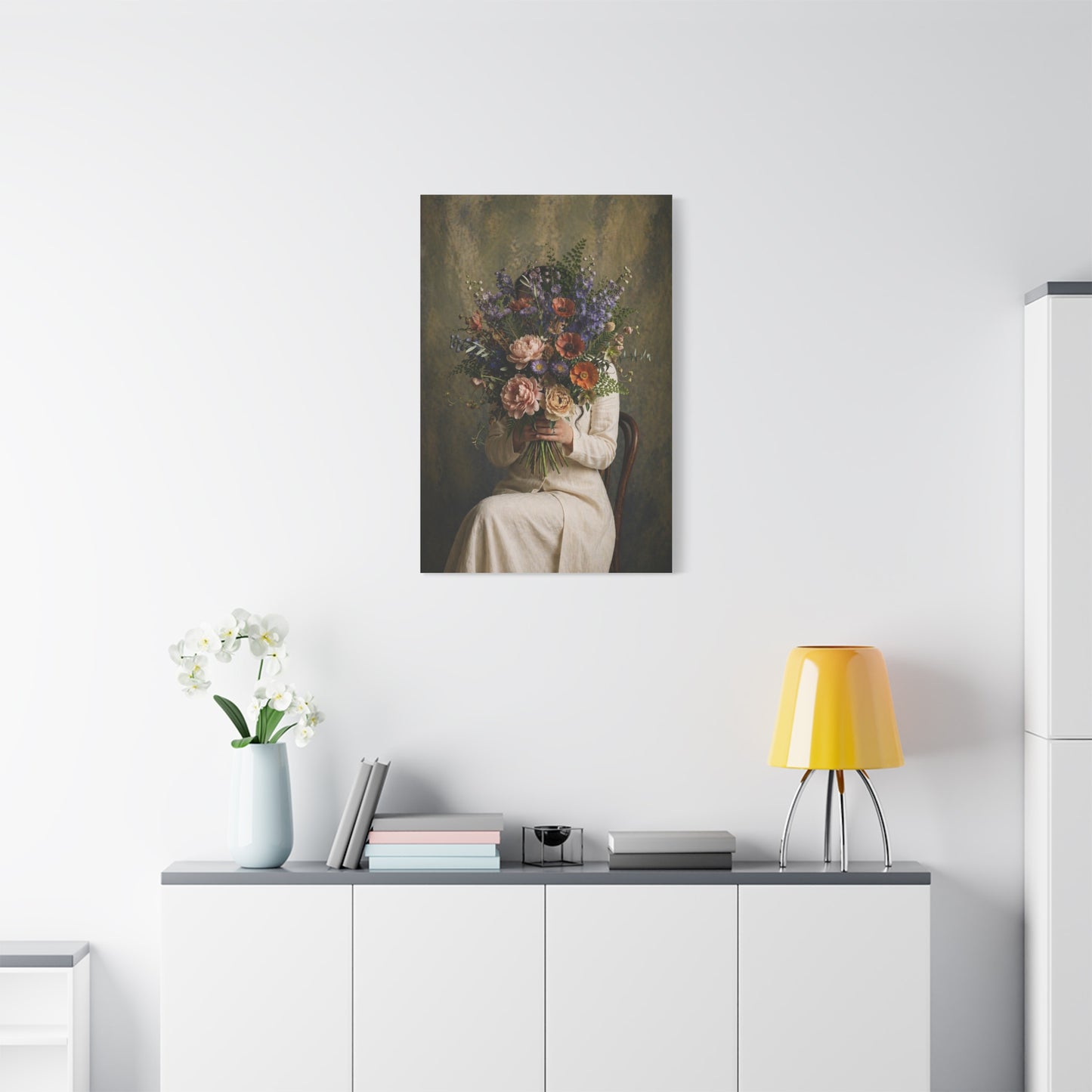 Concealed Identity Floral Portrait Wall Art & Canvas Print