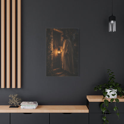 Jesus Knocking Candlelight Door Wall Art & Canvas Print